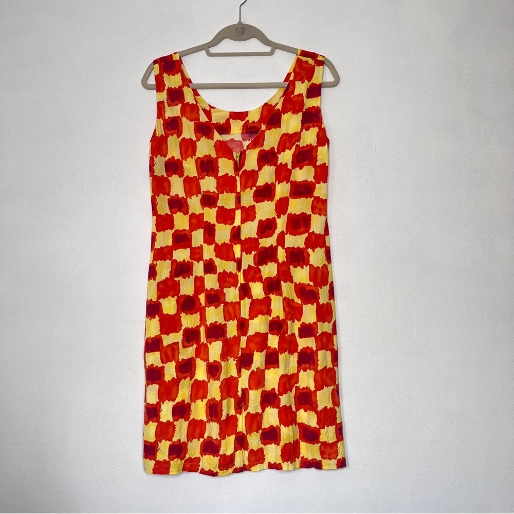 Jams World Vintage Shift Dress size 5 Colorful Print Sleeveless Fitted Summer - Picture 3 of 11